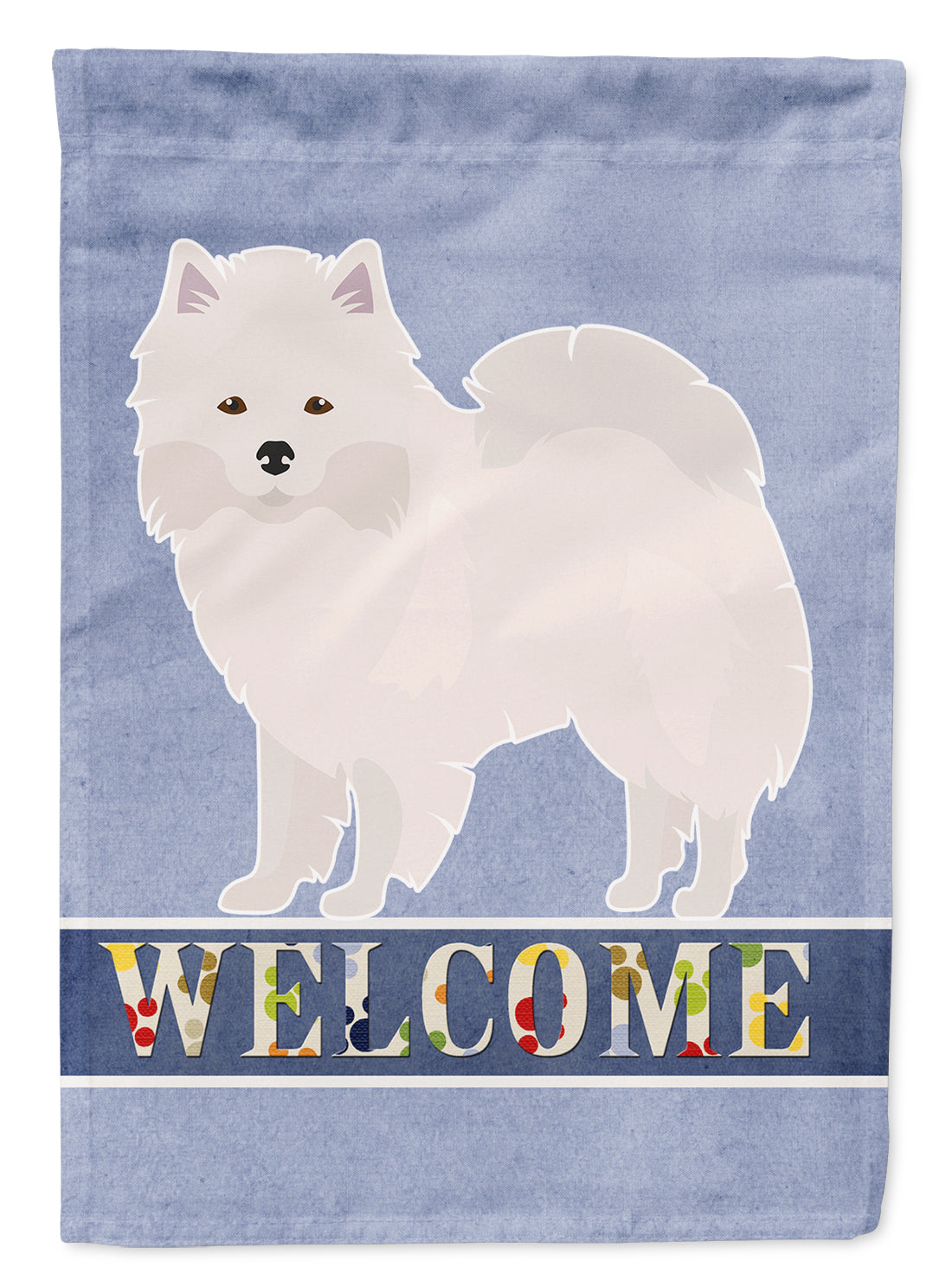 American Eskimo Welcome Garden Flag - Outdoor Decorative Yard Flag CK3633GF