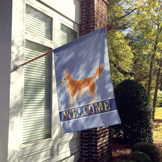 Corgi Husky Mix Welcome Flag Canvas House Size CK3730CHF
