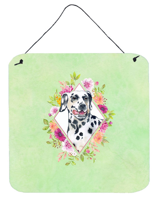 Dalmatian Green Flowers Wall or Door Hanging Prints CK4297DS66