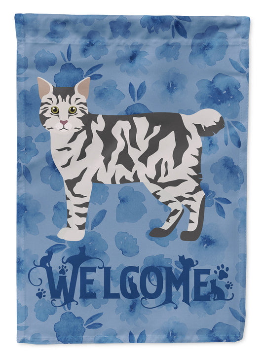 American Bobtail #1 Cat Welcome Garden Flag - Outdoor Decorative Yard Flag CK4816GF