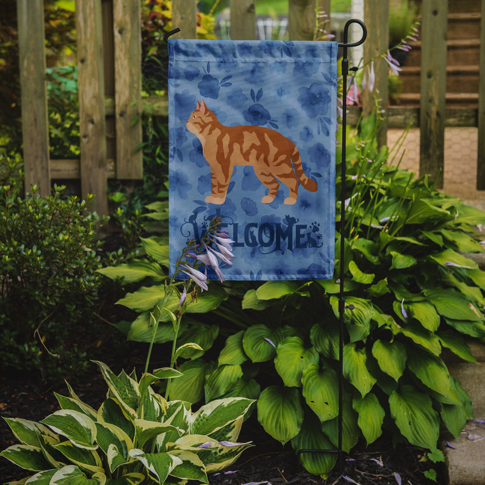 American Wirehair #2 Cat Welcome Garden Flag - Outdoor Decorative Yard Flag CK4823GF
