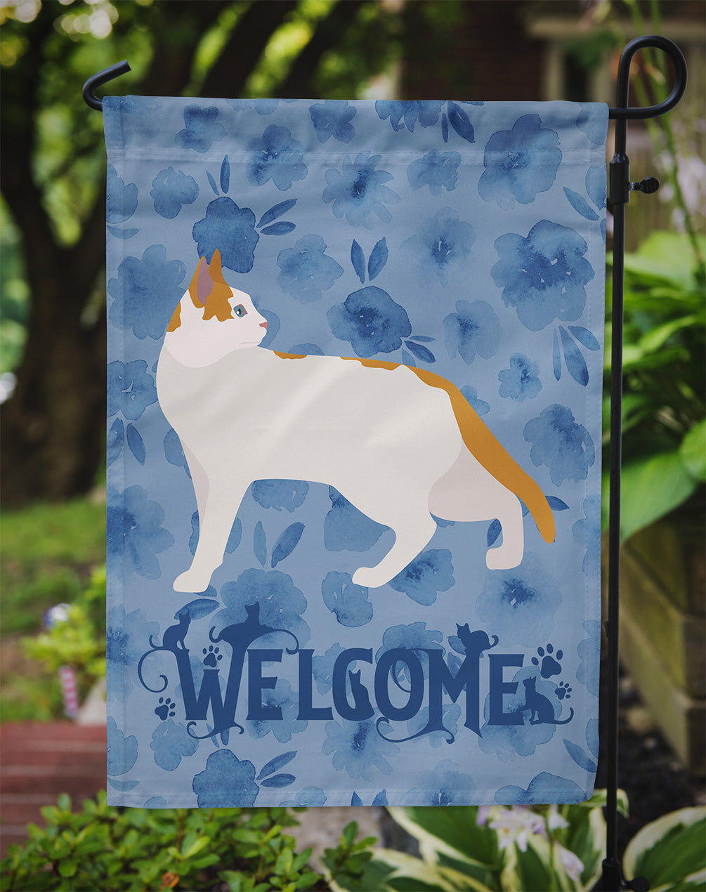 Arabian Mau Cat Welcome Garden Flag - Outdoor Decorative Yard Flag CK4826GF