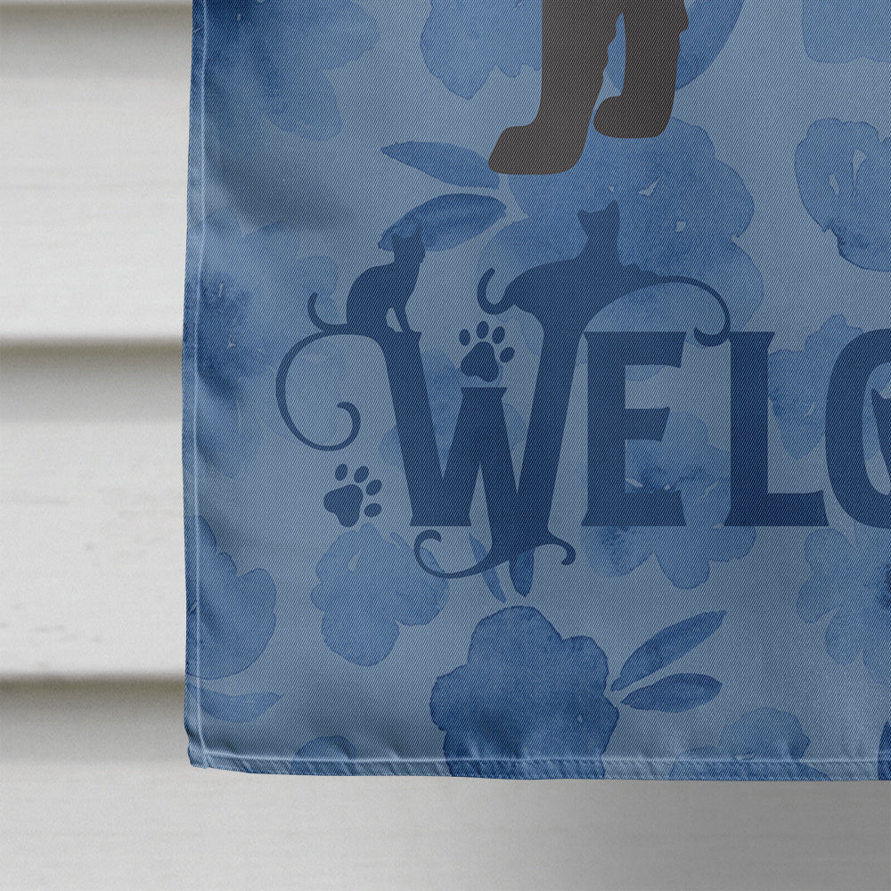 Devon Rex Cat Welcome Flag Canvas House Size CK4867CHF