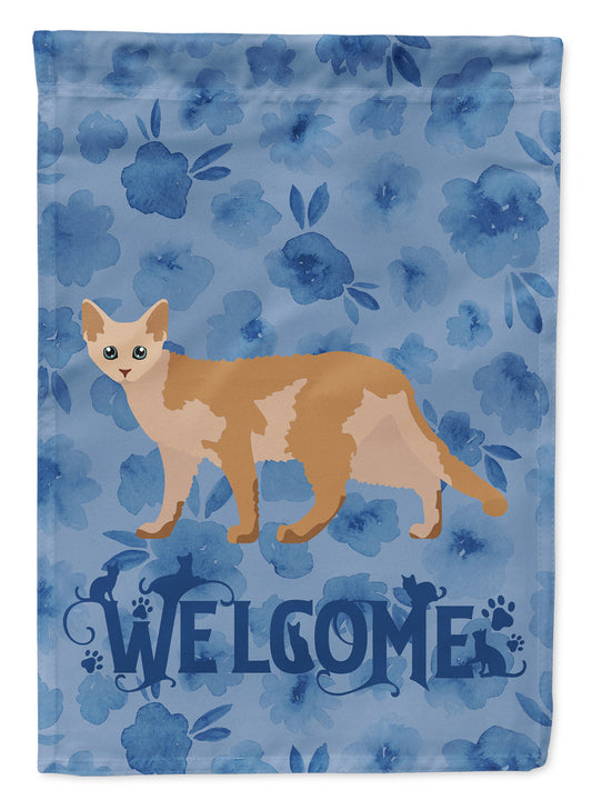 Devon Rex #3 Cat Welcome Flag Canvas House Size CK4869CHF