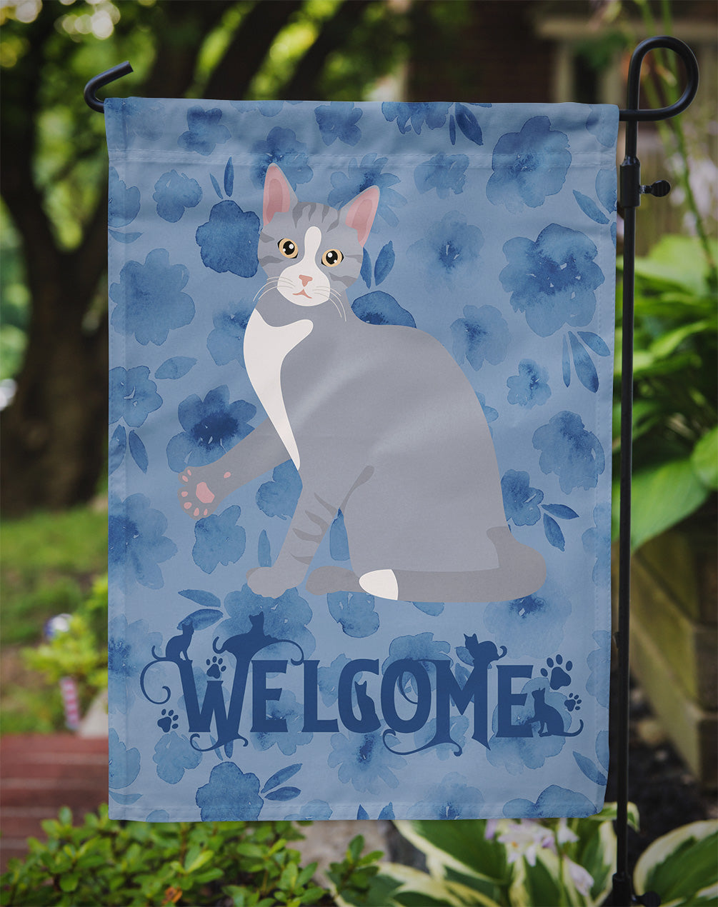 American Polydactyl #2 Cat Welcome Garden Flag - Outdoor Decorative Yard Flag CK5009GF