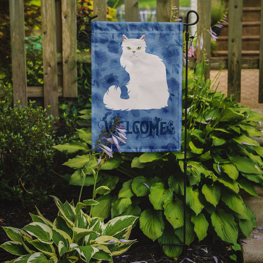 Asian Semi Longhaired Cat Welcome Garden Flag - Outdoor Decorative Yard Flag CK5012GF