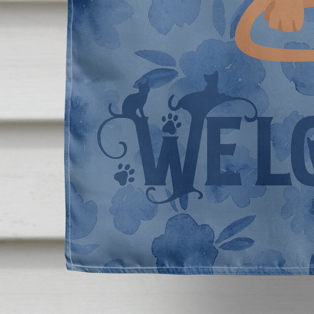 Devon Rex #1 Cat Welcome Flag Canvas House Size CK5028CHF