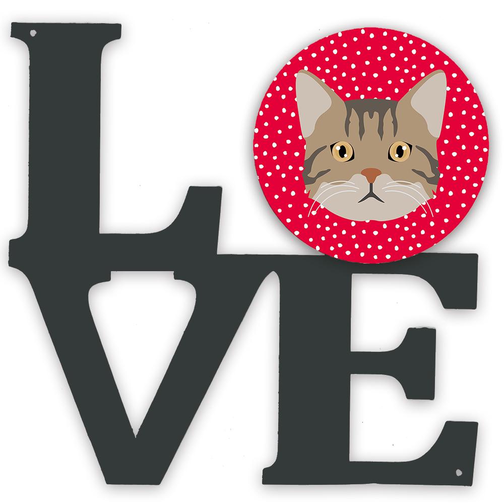 American Wirehair Cat Love Decorative Wall Art – Artist-Designed Metal Print for Home or Office CK5083WALV