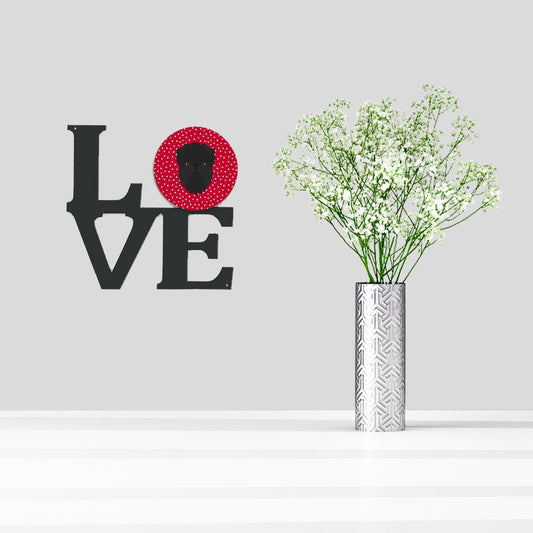 Affenpinscher Love Decorative Wall Art – Artist-Designed Metal Print for Home or Office CK5180WALV