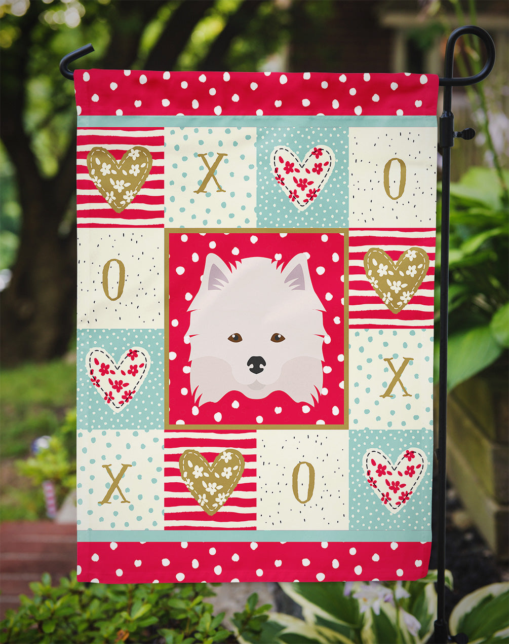 American Eskimo Garden Flag - Outdoor Decorative Yard Flag CK5181GF