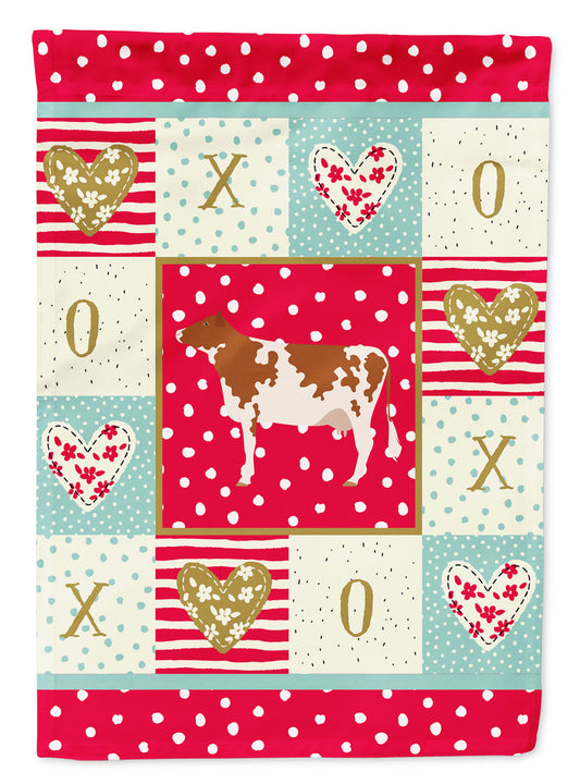 Ayrshire Cow Love Garden Flag – Decorative Outdoor Yard Flag CK5254GF