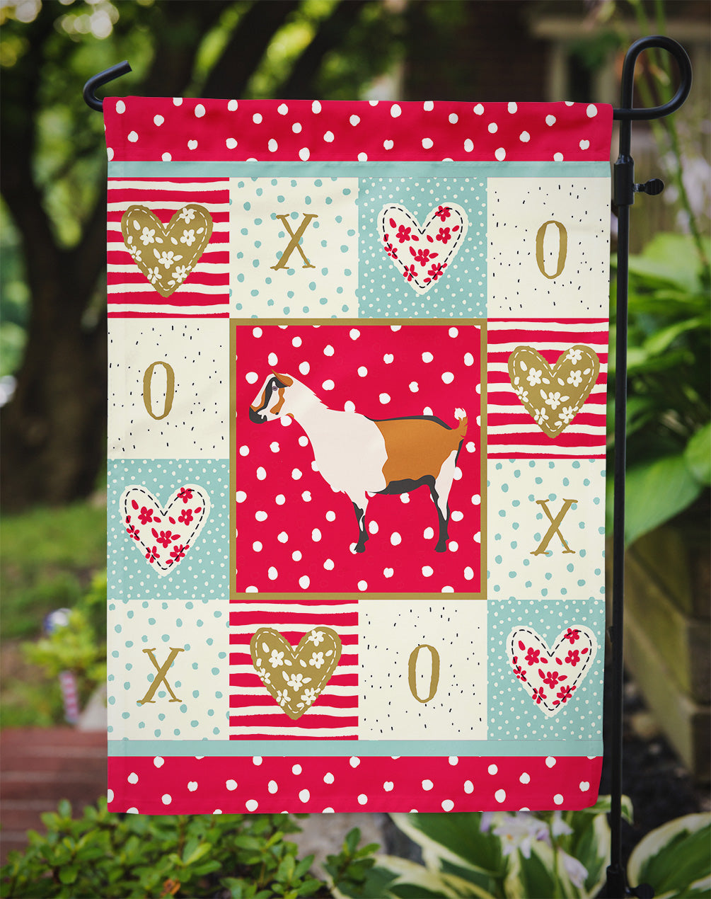Alpine Goat Love Garden Flag – Decorative Outdoor Yard Flag CK5307GF