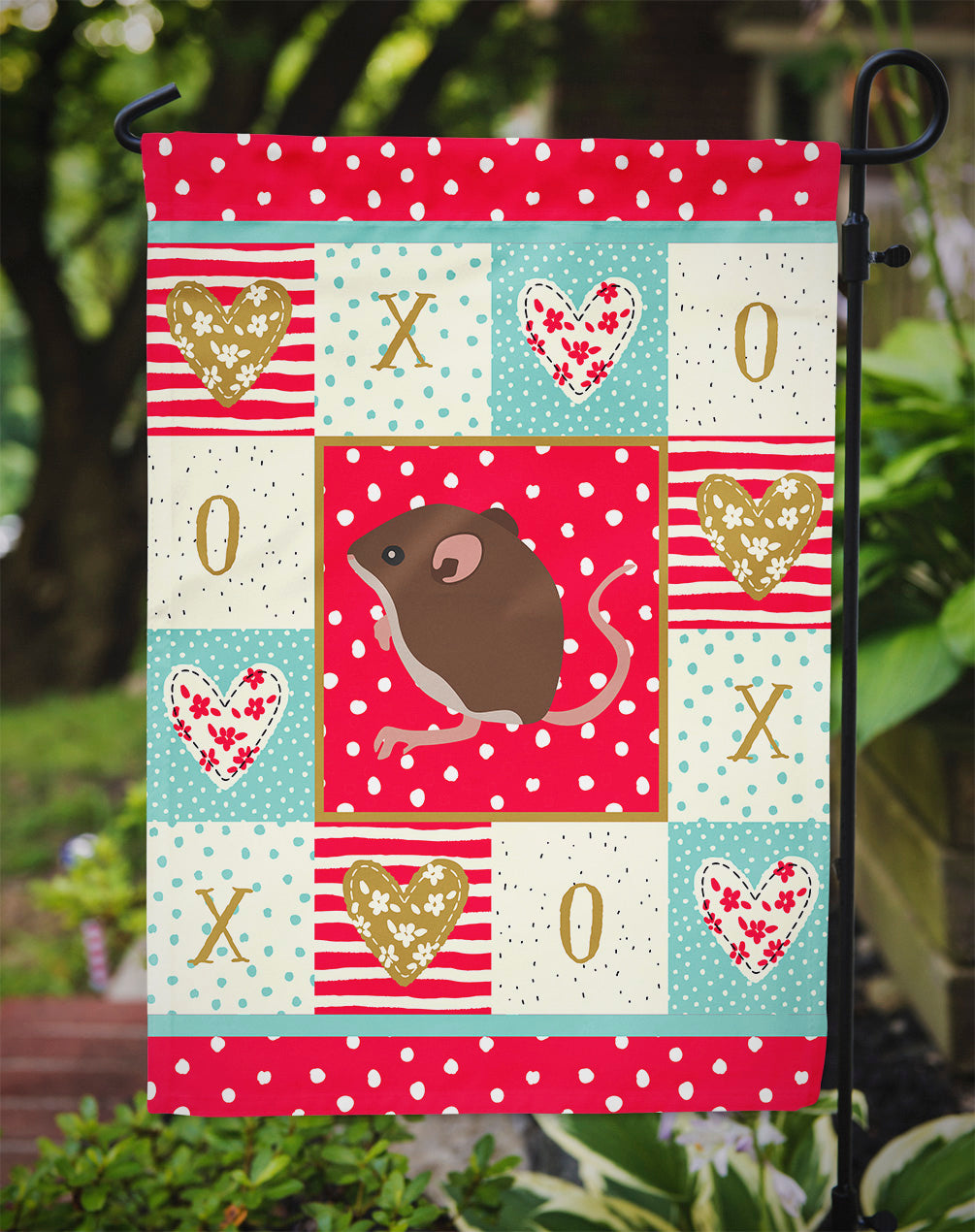Baby Mouse Love Garden Flag – Decorative Outdoor Yard Flag CK5448GF