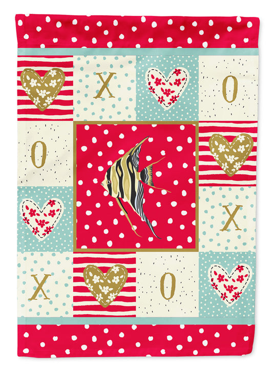 Angelfish Love Garden Flag - Outdoor Decorative Yard Flag CK5465GF