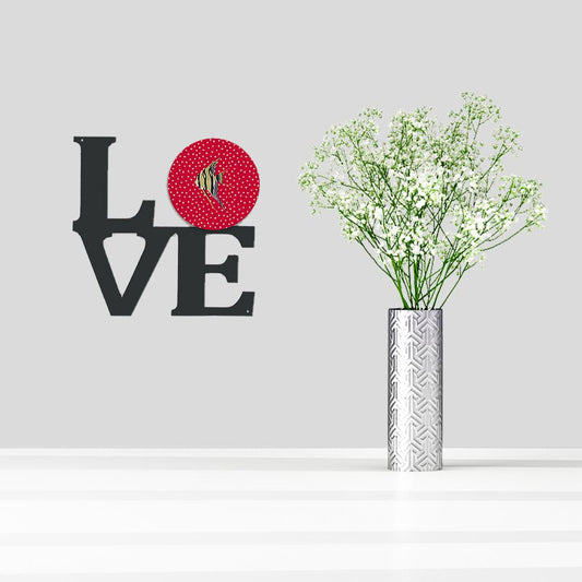 Angelfish Love Decorative Wall Art – Artist-Designed Metal Print for Home or Office CK5465WALV