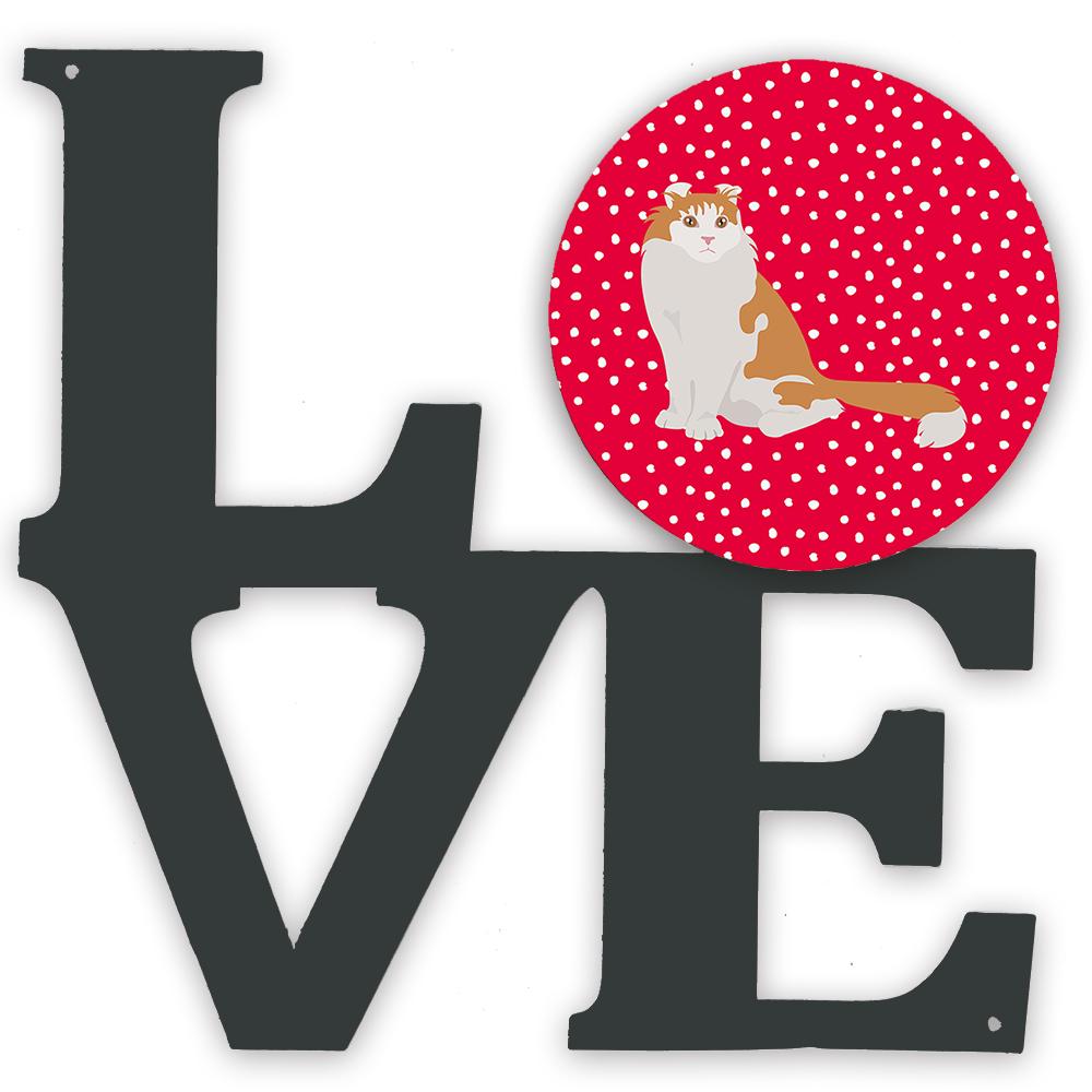 American Curl Cat Love Decorative Wall Art – Artist-Designed Metal Print for Home or Office CK5735WALV