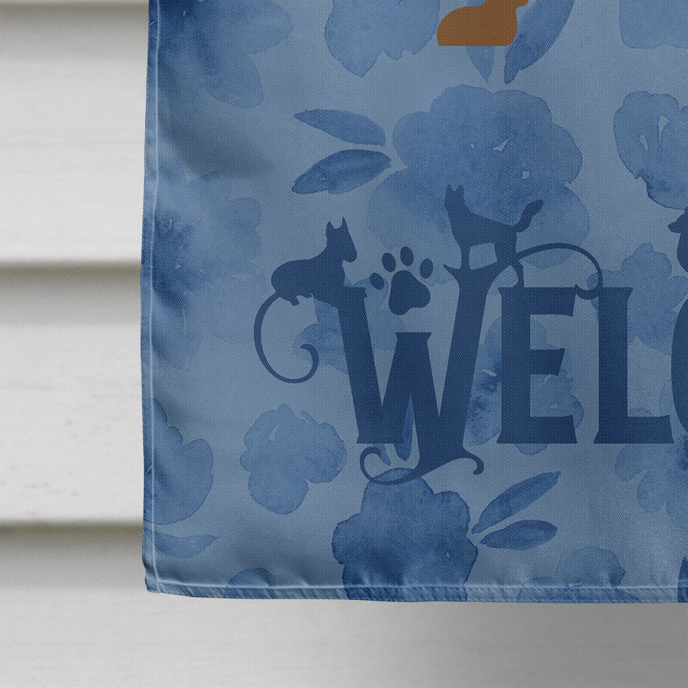 Dachshund Welcome Flag Canvas House Size CK6109CHF
