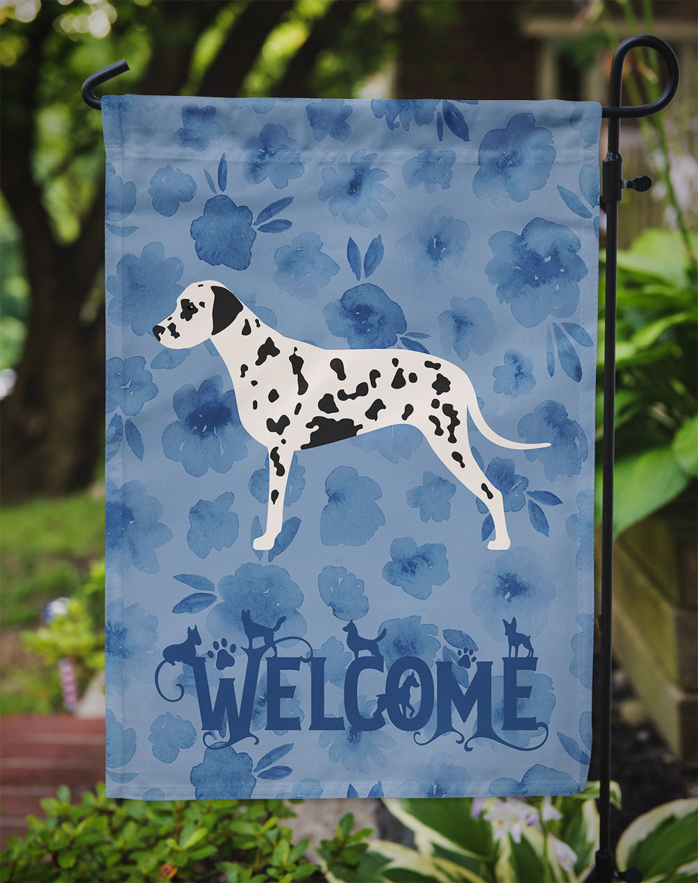 Dalmatian Welcome Garden Flag – Decorative Outdoor Yard Flag CK6110GF