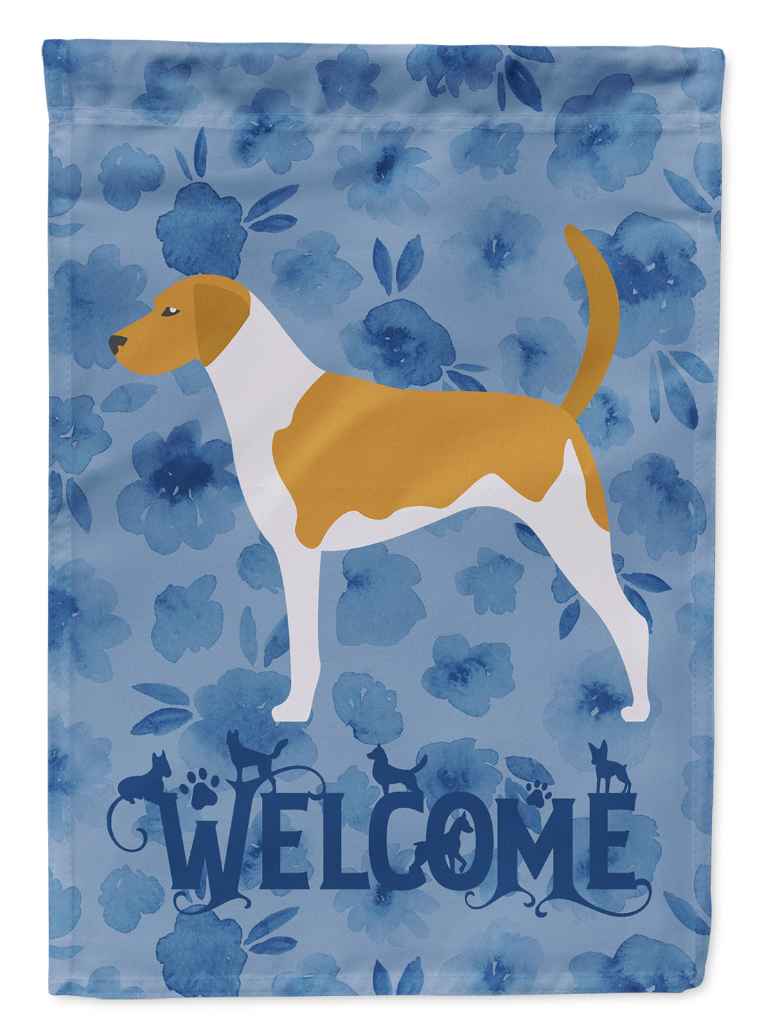 American Foxhound Welcome Garden Flag – Decorative Outdoor Yard Flag CK6125GF