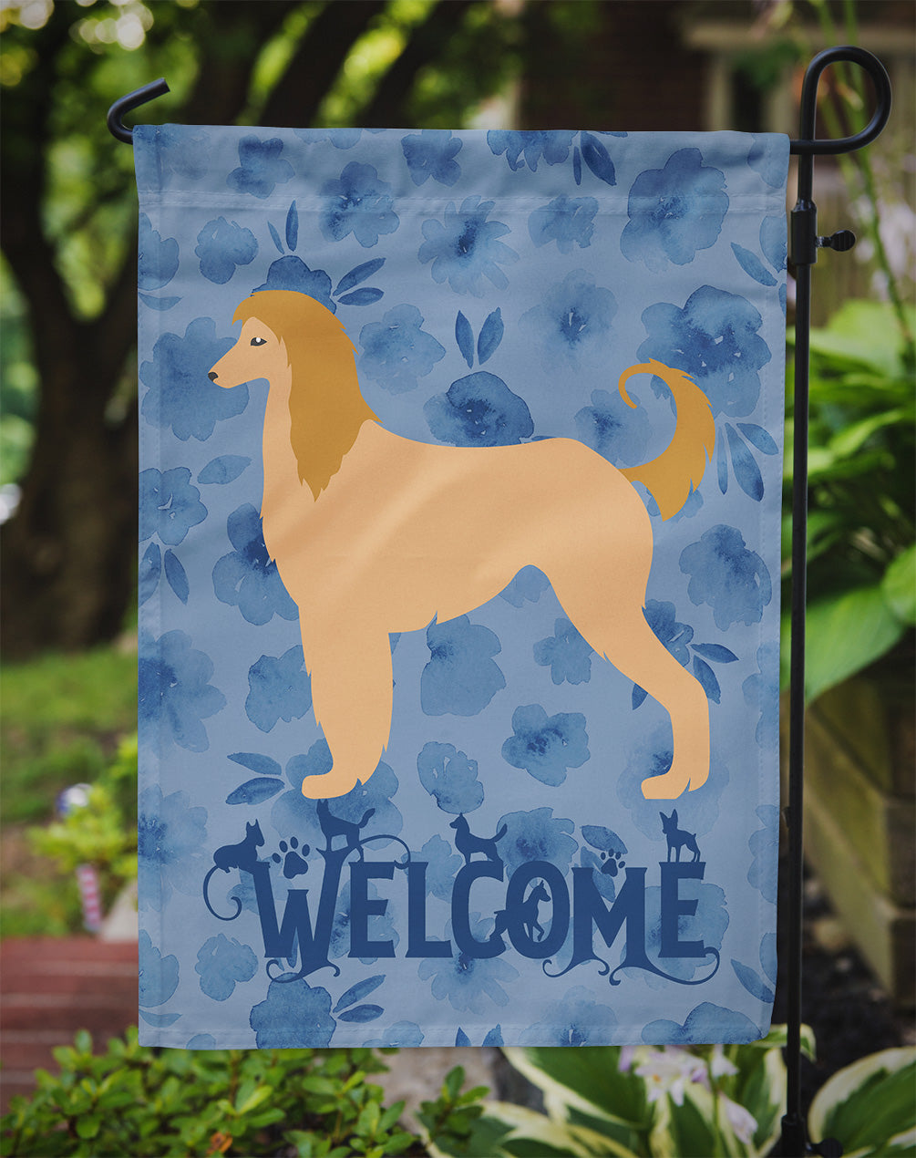 Afghan Hound Welcome Garden Flag – Decorative Outdoor Yard Flag CK6133GF