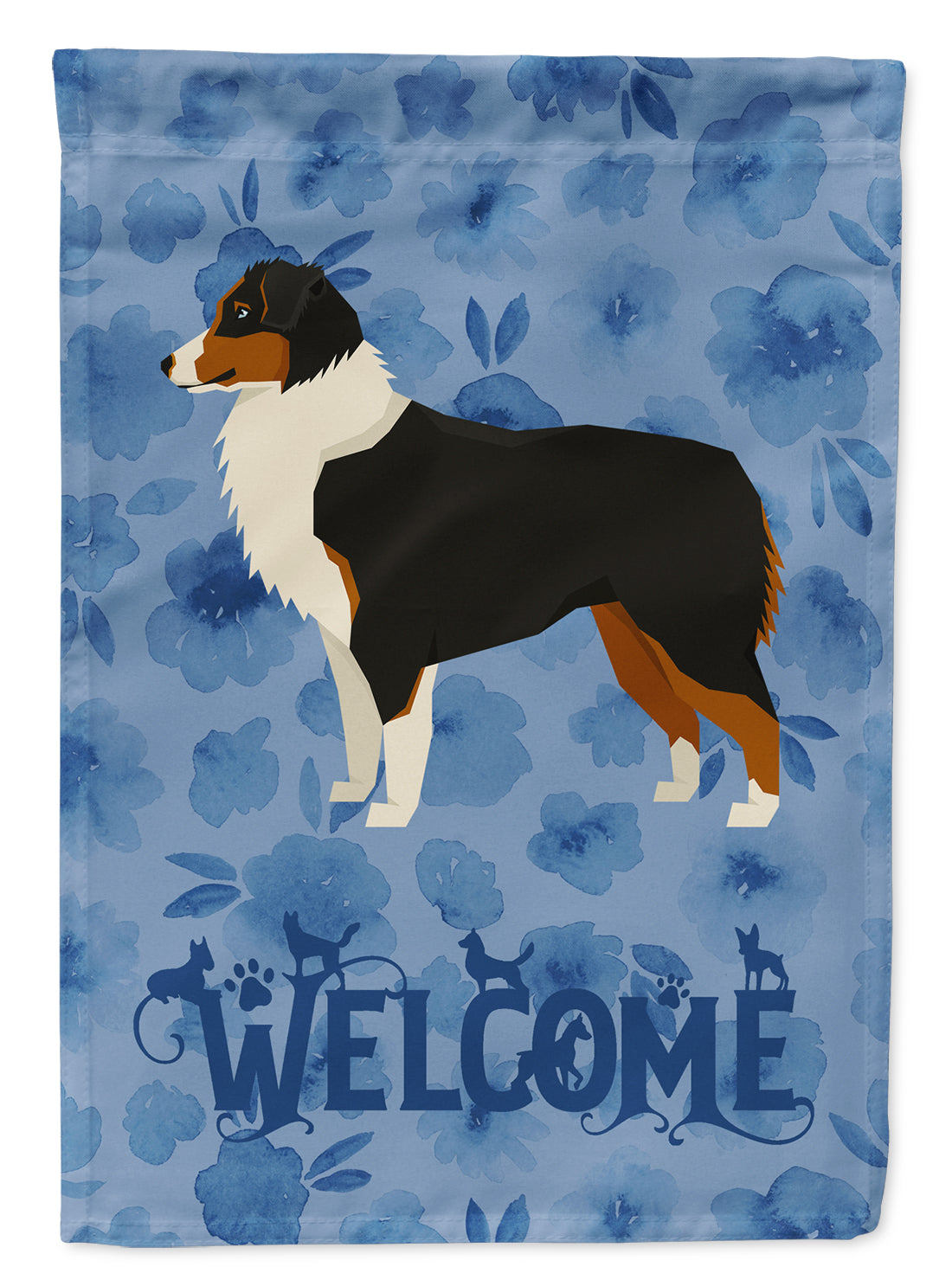 Australian Shepherd Welcome Garden Flag – Decorative Outdoor Yard Flag CK6220GF