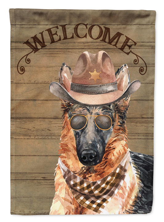 German Shepherd Cowboy Dog Welcome Garden Flag – Western-Style Dog with Hat & Sunglasses CK6321GF