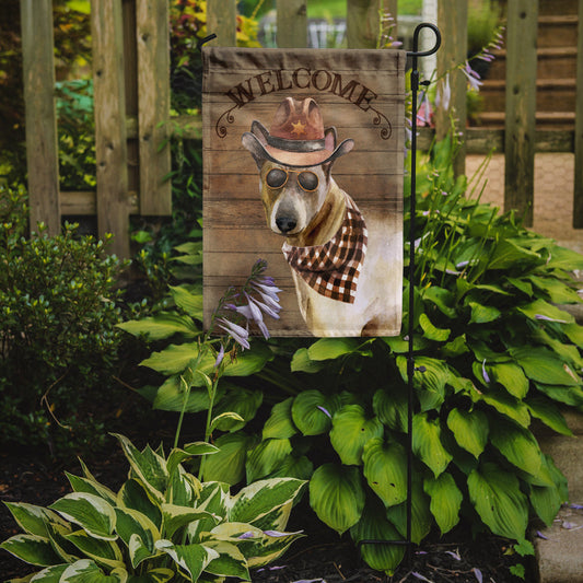 Thai Ridgeback Cowboy Dog Welcome Garden Flag – Western-Style Dog with Hat & Sunglasses CK6368GF