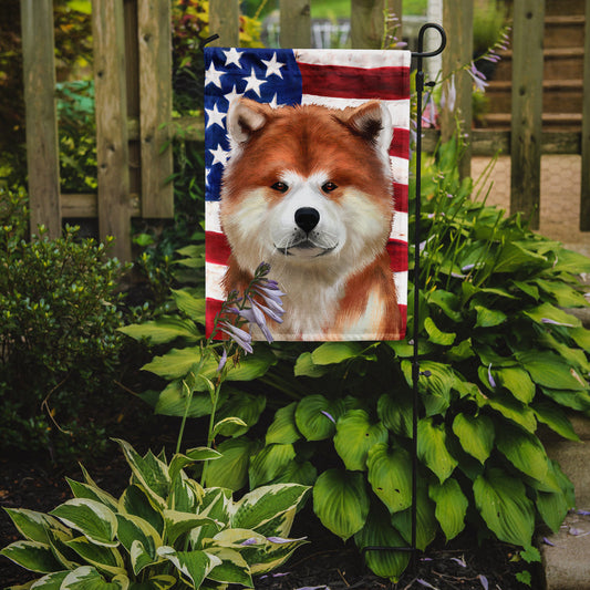 Akita American Flag Garden Flag - Outdoor Decorative Yard Flag CK6387GF