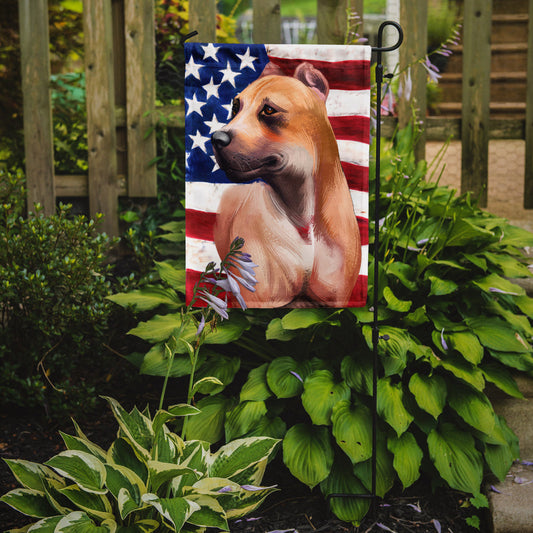 Alano Espanol American Flag Garden Flag - Outdoor Decorative Yard Flag CK6388GF