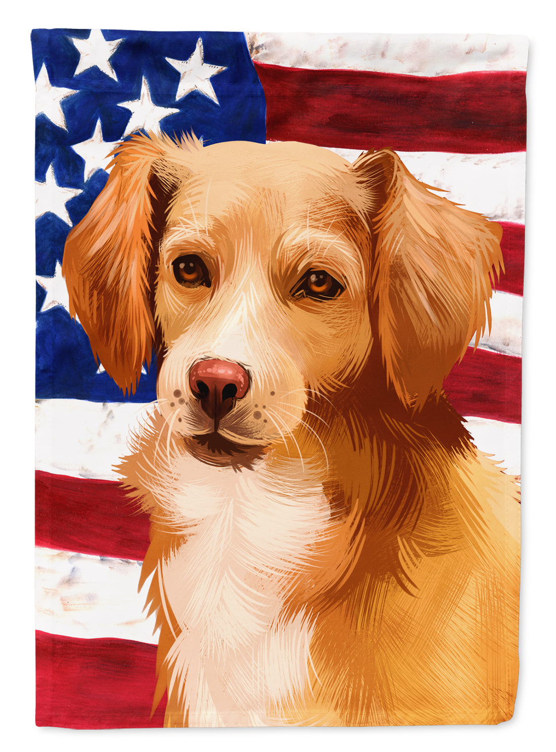 Alopekis Dog American Flag Garden Flag - Outdoor Decorative Yard Flag CK6391GF