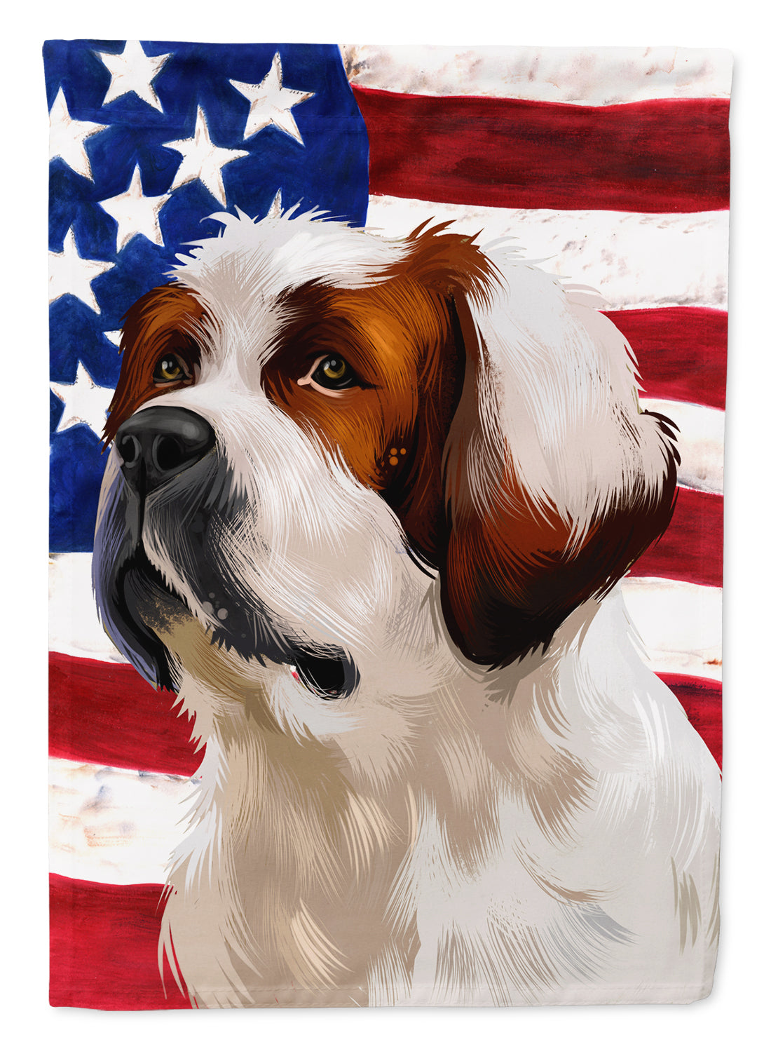 Alpine Mastiff American Flag Garden Flag - Outdoor Decorative Yard Flag CK6393GF