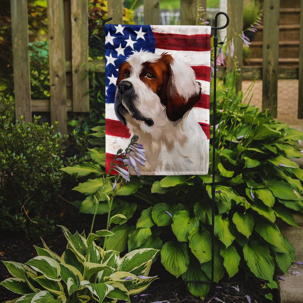 Alpine Mastiff American Flag Garden Flag - Outdoor Decorative Yard Flag CK6393GF