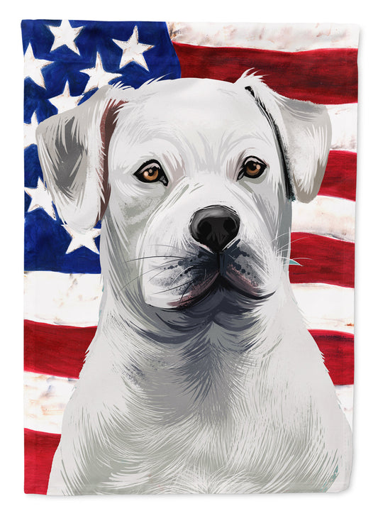 American Bulldog American Flag Garden Flag - Outdoor Decorative Yard Flag CK6395GF
