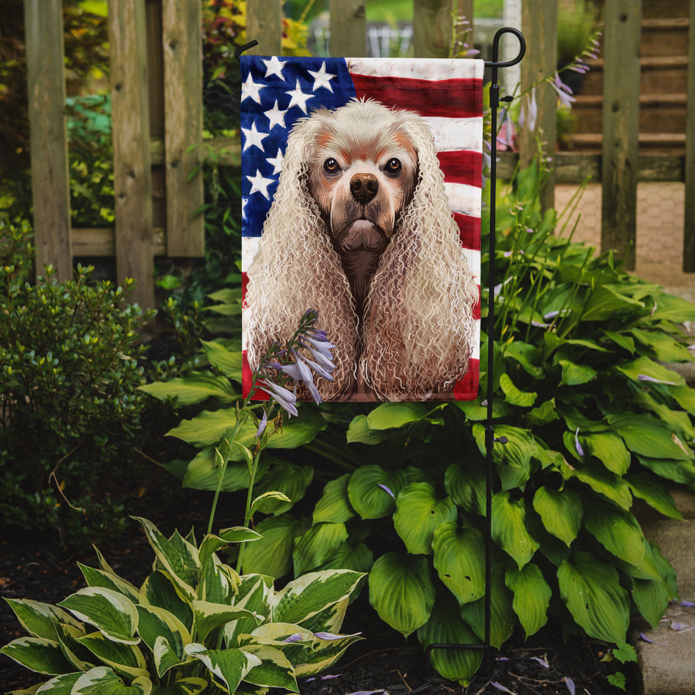 American Cocker Spaniel American Flag Garden Flag - Outdoor Decorative Yard Flag CK6396GF
