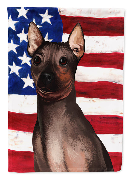 American Hairless Terrier American Flag Flag Canvas House Size CK6400CHF