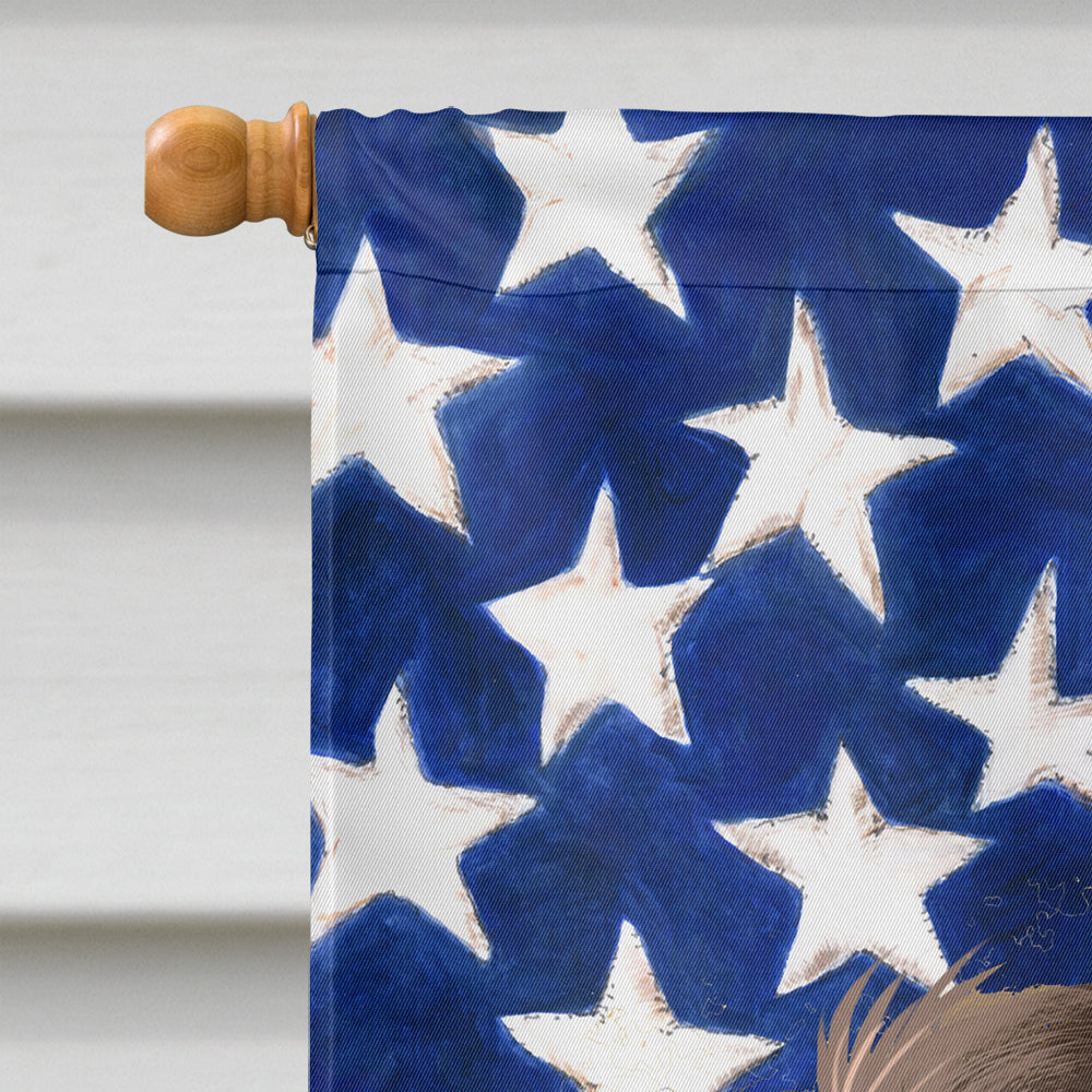 American Water Spaniel  American Flag Flag Canvas House Size CK6402CHF