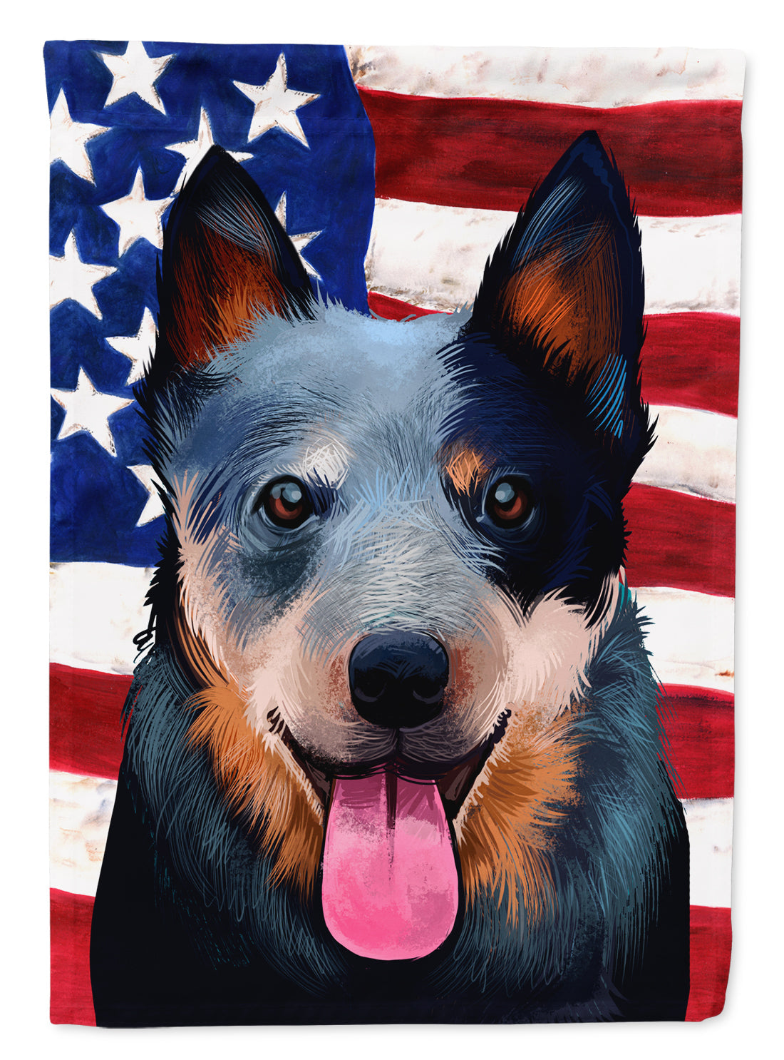 Australian Cattle Dog American Flag Garden Flag - Outdoor Decorative Yard Flag CK6410GF