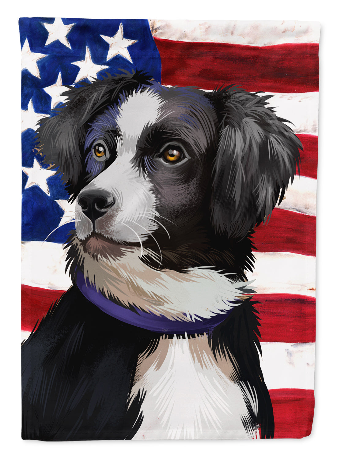 Australian Shepherd  American Flag Garden Flag - Outdoor Decorative Yard Flag CK6412GF