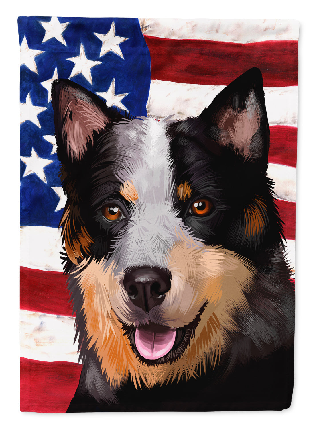 Australian Stumpy Tail Cattle Dog American Flag Garden Flag - Outdoor Decorative Yard Flag CK6413GF