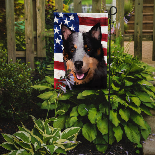 Australian Stumpy Tail Cattle Dog American Flag Garden Flag - Outdoor Decorative Yard Flag CK6413GF