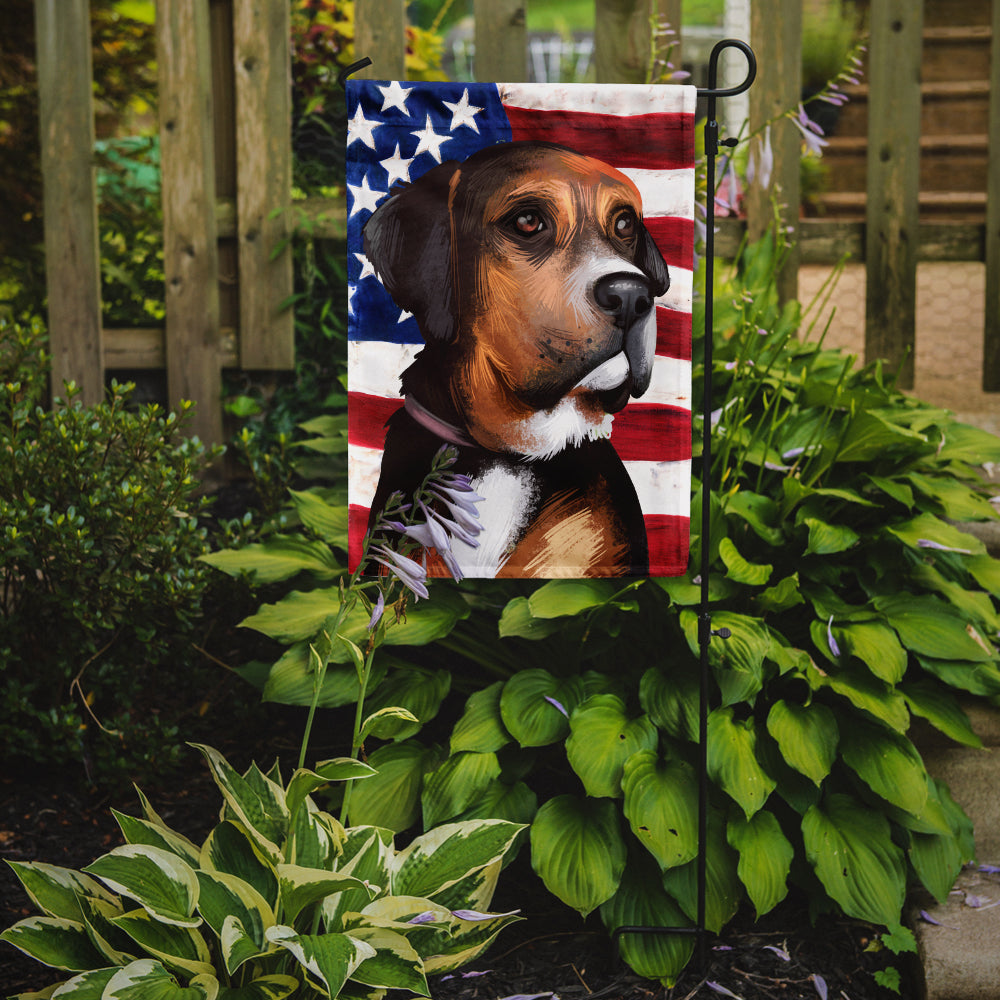 Austrian Black and Tan Hound American Flag Garden Flag - Outdoor Decorative Yard Flag CK6414GF