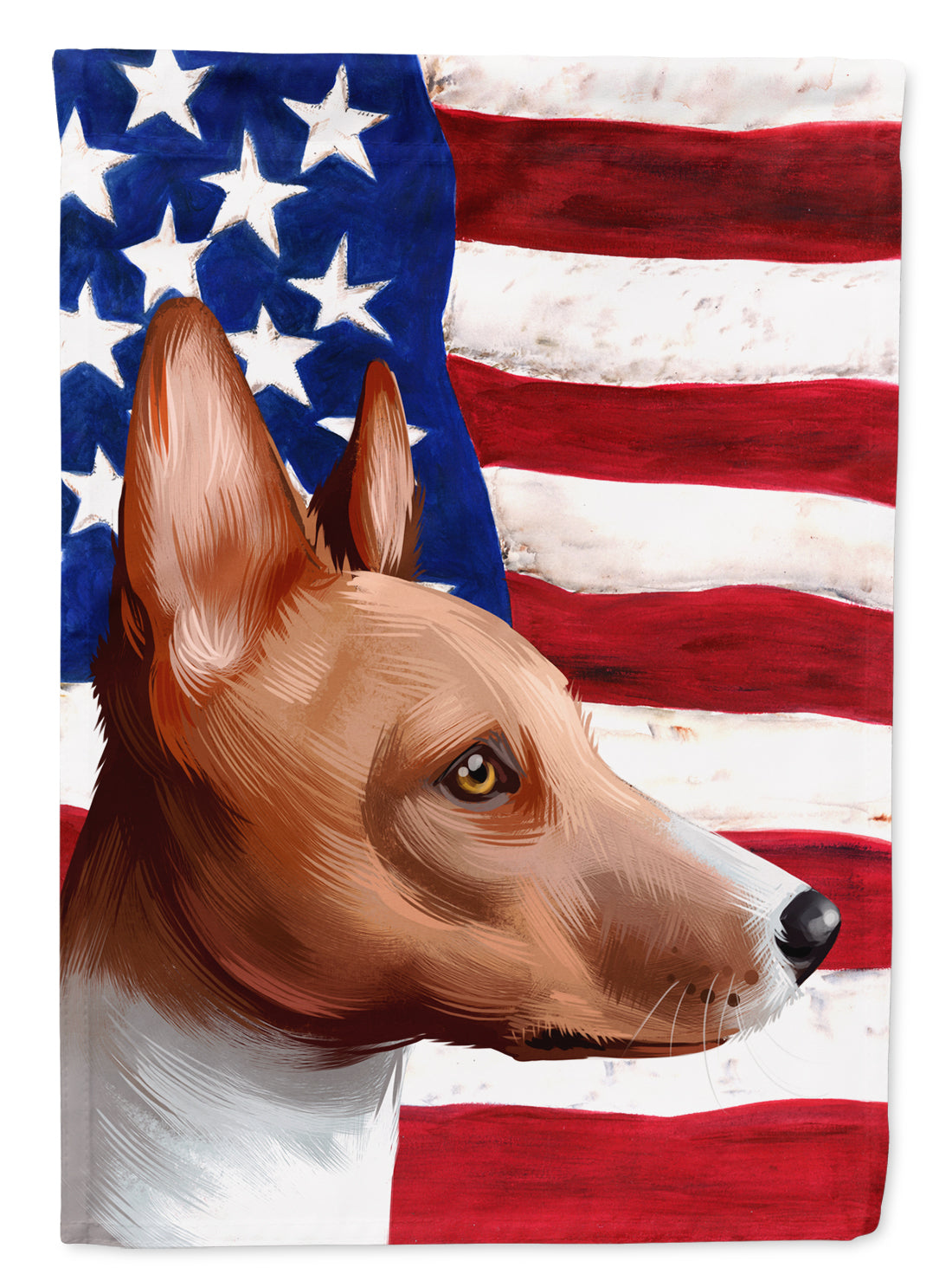 Basenji American Flag Garden Flag - Outdoor Decorative Yard Flag CK6417GF