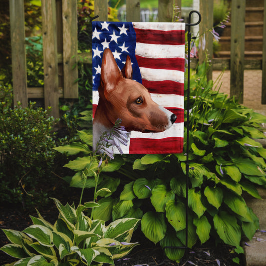 Basenji American Flag Garden Flag - Outdoor Decorative Yard Flag CK6417GF