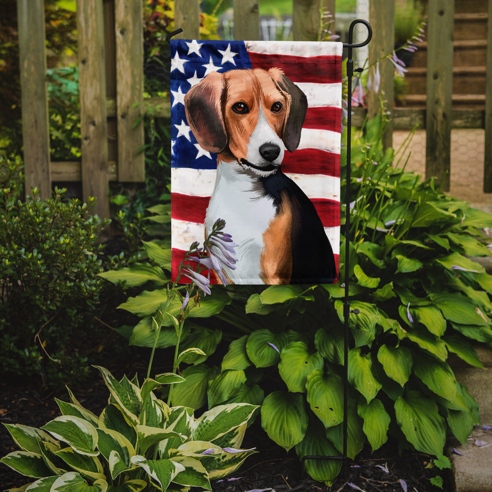 Beagle American Flag Garden Flag - Outdoor Decorative Yard Flag CK6421GF