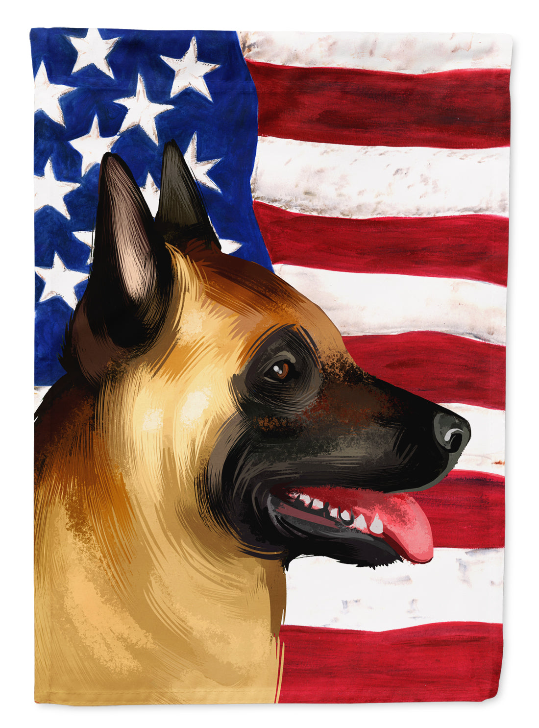 Belgian Malinois American Flag Garden Flag - Outdoor Decorative Yard Flag CK6428GF