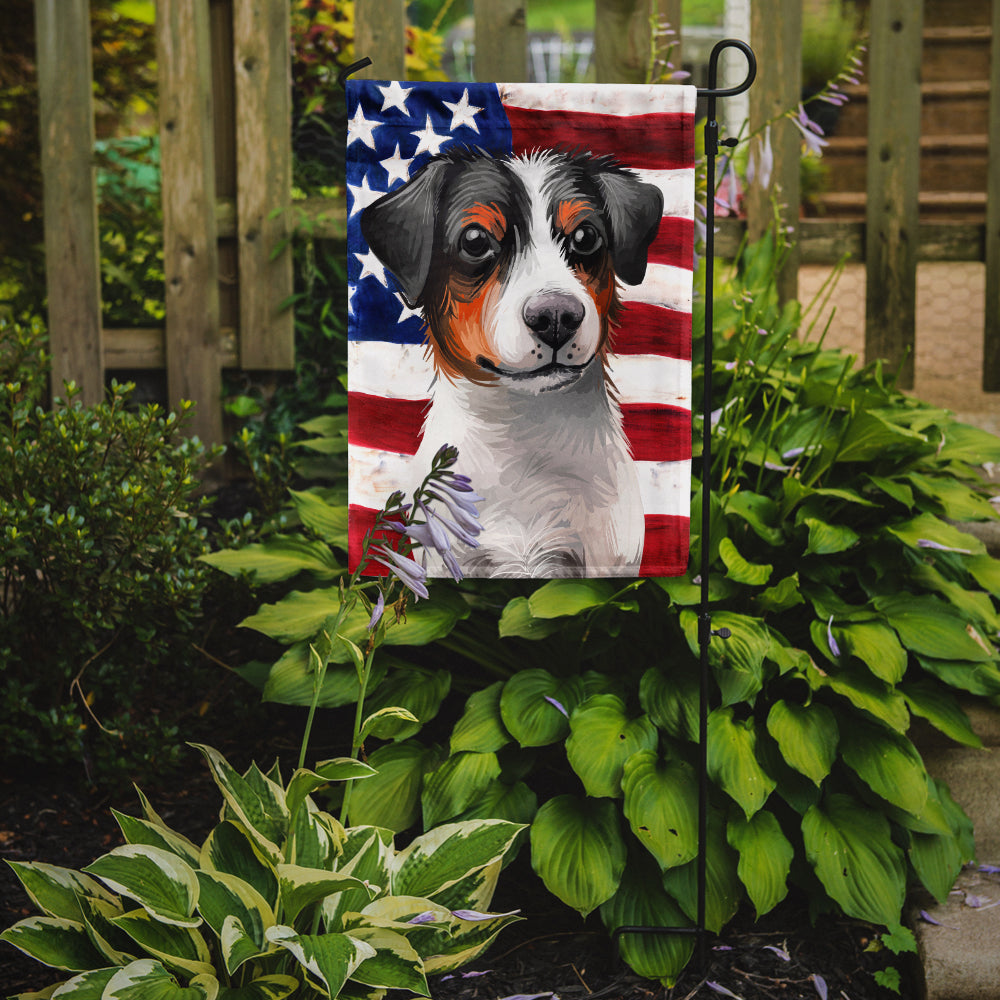 Danish-Swedish Farmdog American Flag Garden Flag - Outdoor Decorative Yard Flag CK6502GF