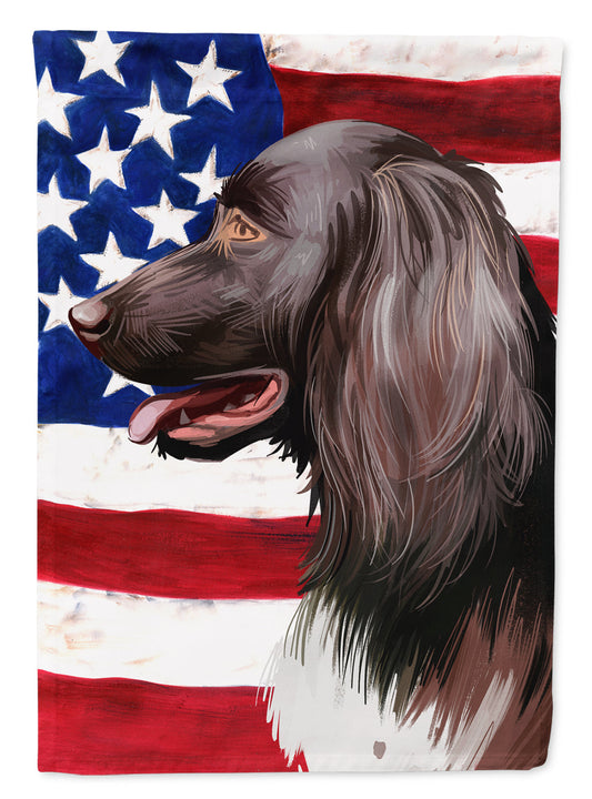 Small Munsterlander Dog American Flag Garden Flag - Outdoor Decorative Yard Flag CK6624GF