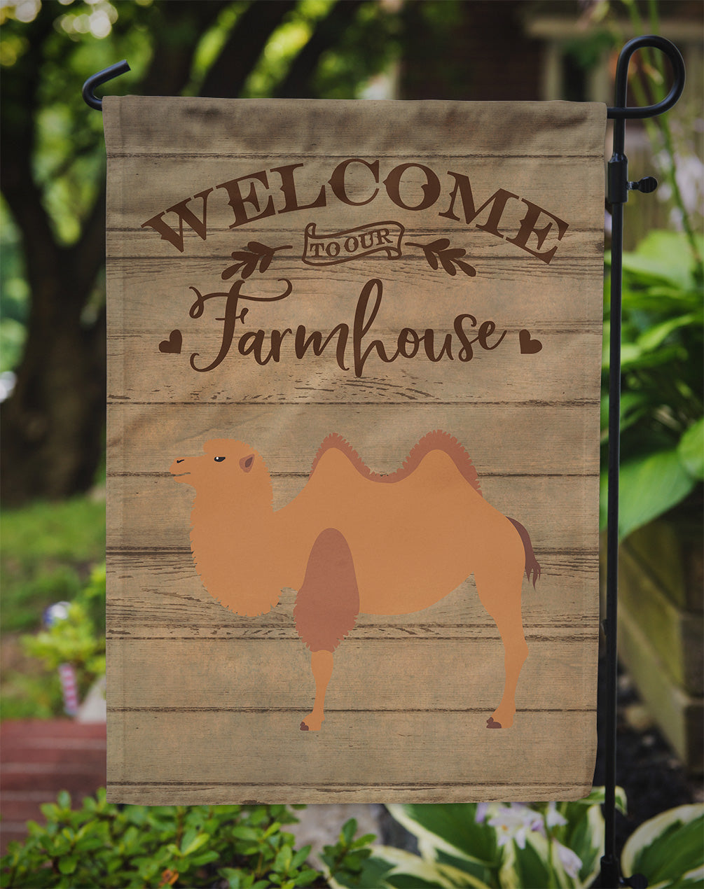 Bactrian Camel Welcome Garden Flag – Decorative Outdoor Yard Flag CK6762GF