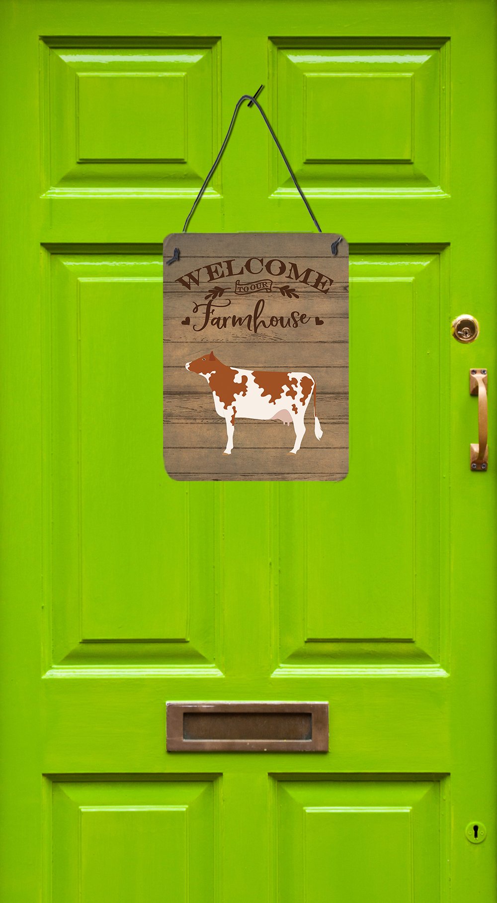 Ayrshire Cow Welcome Wall or Door Hanging Prints CK6771DS1216