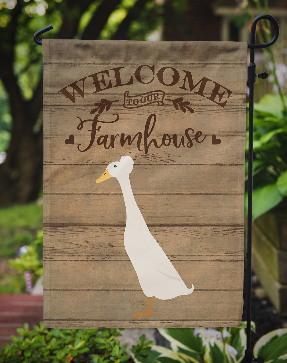 Bali Duck Welcome Garden Flag – Decorative Outdoor Yard Flag CK6803GF